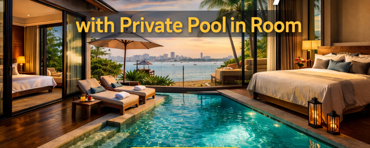 Hotel in Pattaya with private pool in room